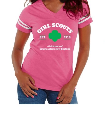 GSSNE Pink Vasity Football Tee